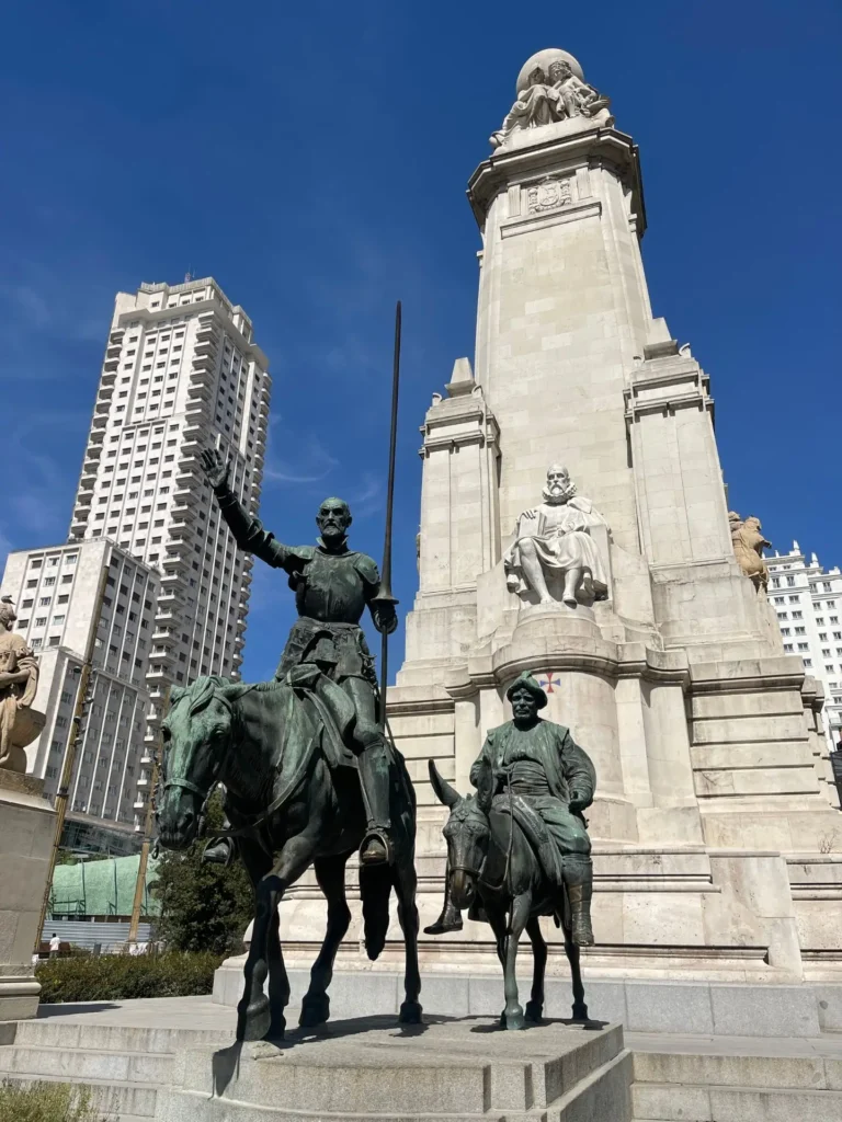 Monument to Cervantes, Madrid, Spain - August 2025