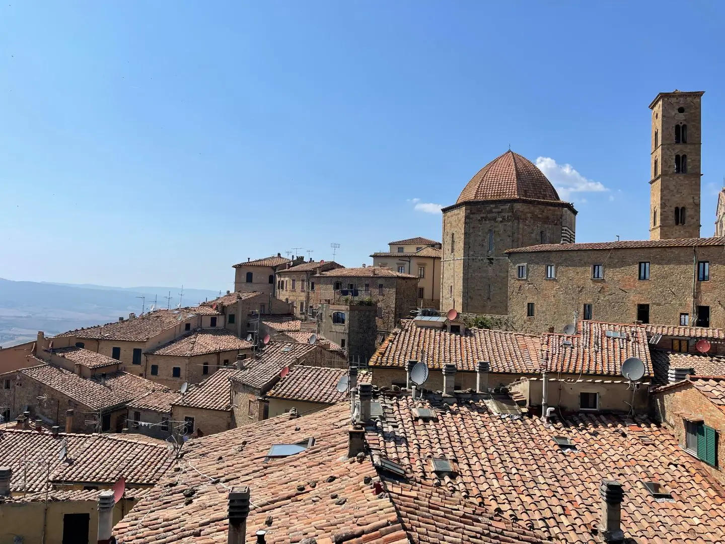 Roofs, Volterra, Italy - July 2023