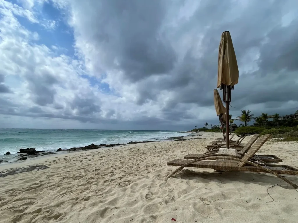 Beach, Playa del Carmen Beach, Mexico - February 2025