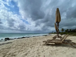 Beach, Playa del Carmen Beach, Mexico - February 2025