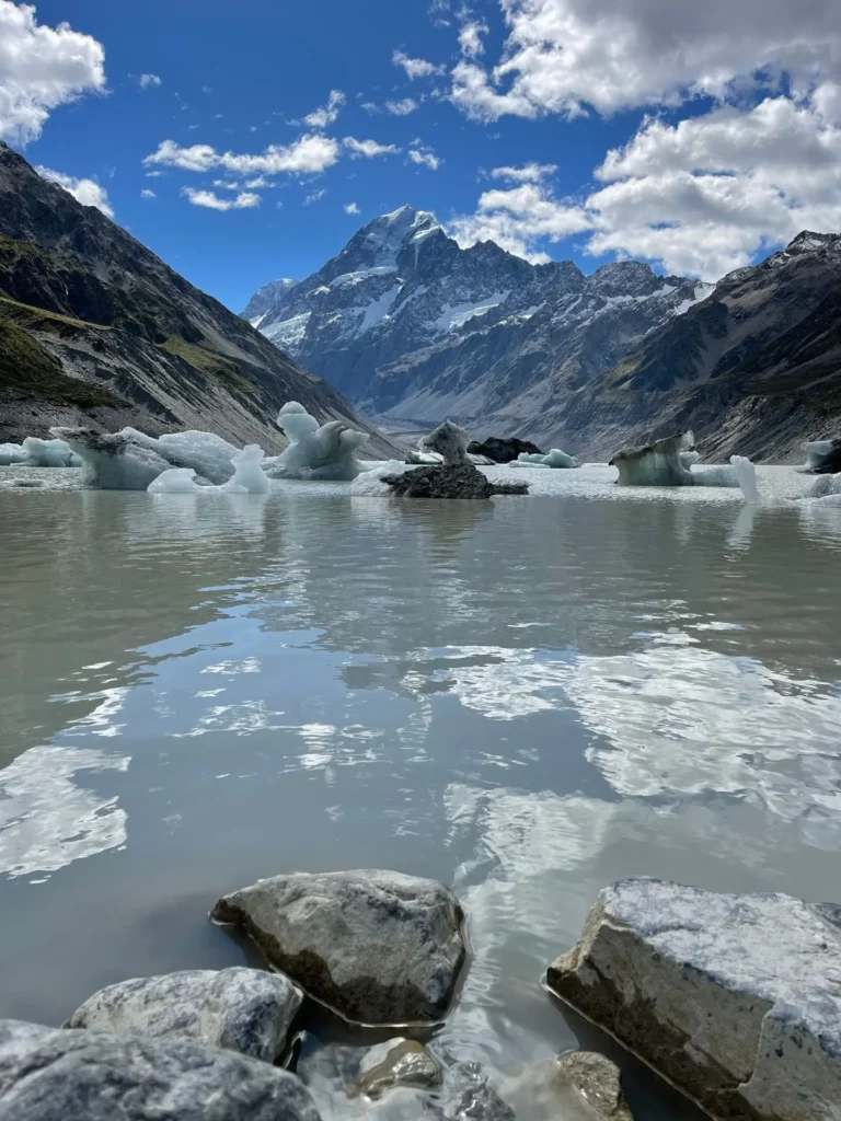 Hooker Lake, Mount Cook, New Zealand - March 2024