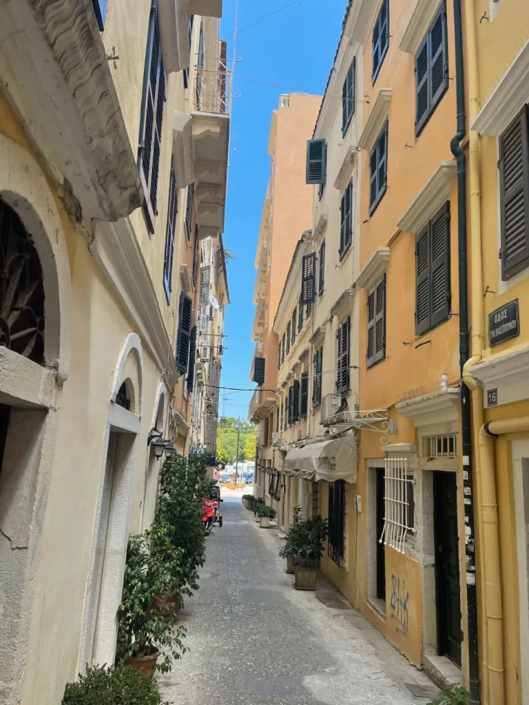 Streets, Corfu, Greece - July 2021