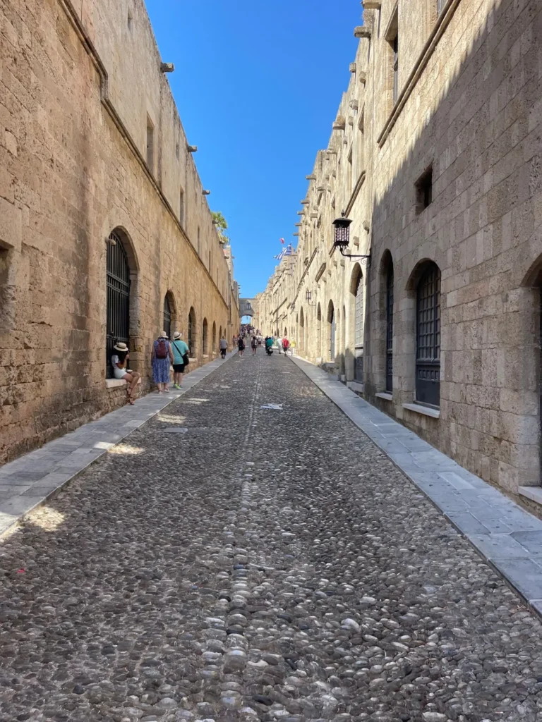 Street, Rhodes, Greece - September 2025