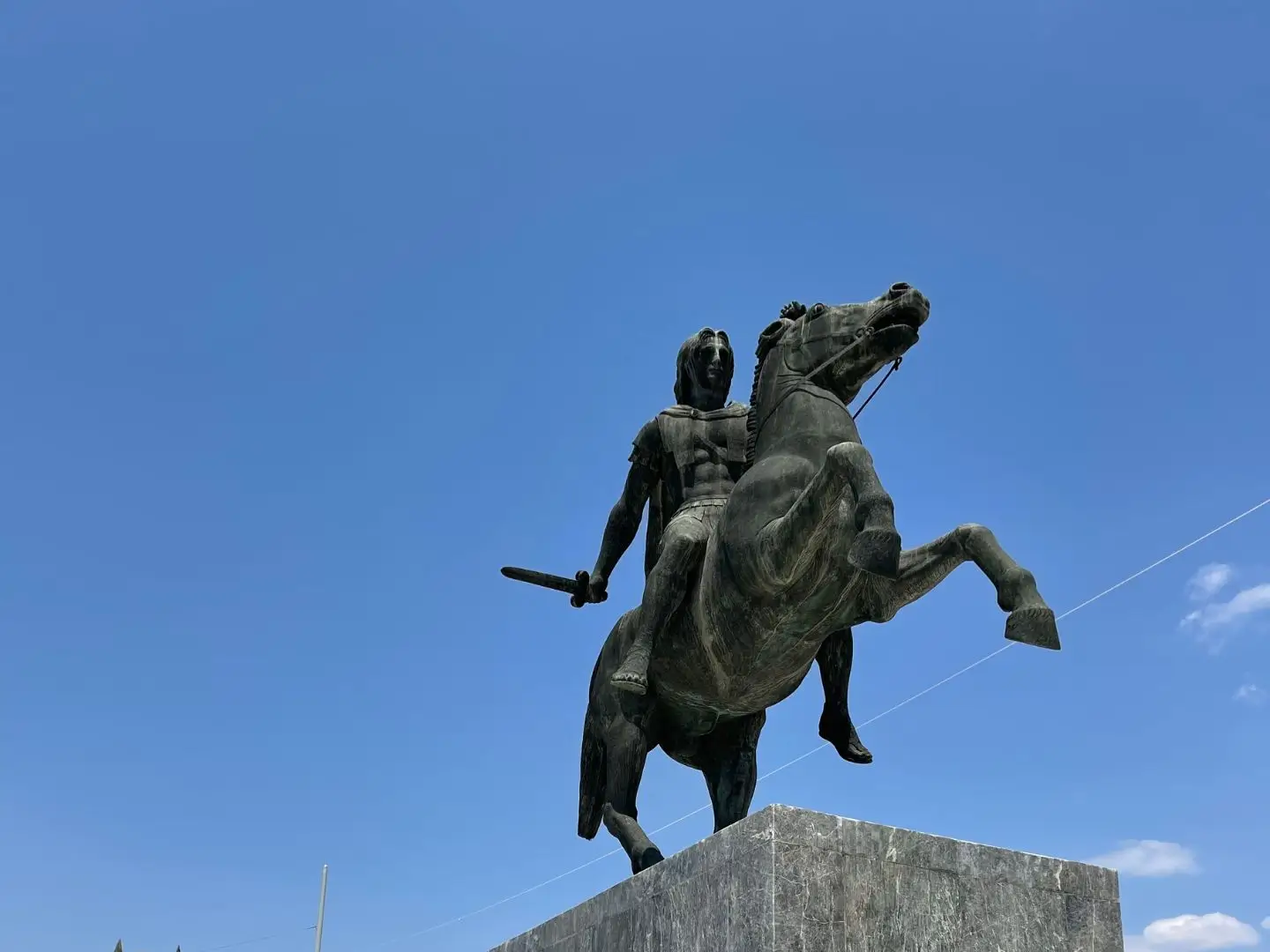 Alexander the Great Statue, Thessaloniki, Greece - July 2021