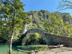 Kleidonia Stone Arch Bridge, Vikos, Greece - July 2021
